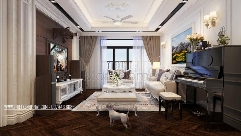 Thiết kế nội thất căn hộ Royal city sang trọng